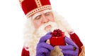 Sinterklaas showing gifts Royalty Free Stock Photo