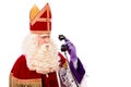 Sinterklaas with telephone Royalty Free Stock Photo