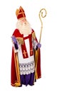 Sinterklaas on white background. full length