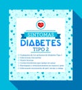 Sintomas Diabetes tipo 2, Spanish translation: Symptoms of type 2 Diabetes Royalty Free Stock Photo