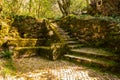 Sintra garden near the famous Pena palace in Sintra, Portugal Royalty Free Stock Photo