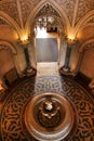 Beautiful rooms with arcades and pillars of Monserrate Palace in Sintra