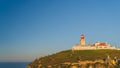 Sintra, Portugal - 01/05/19: Cape Roca lighthouse Cabo da Roca