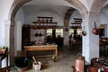 SINTRA, PORTUGAL - the kitchen at the Pena National Palace, Sin