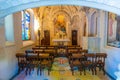 SINTRA, PORTUGAL, MAY 30, 2019: Chapel inside of the Quinta da Regaleira palace at Sintra, Portugal