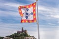 Sintra, Portugal at the Moorish Castle and Pena Palace. Royalty Free Stock Photo