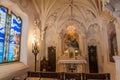 SINTRA, PORTUGAL - OCTOBER 9, 2017: Interior of a chapel in Quinta da Regaleira complex in Sintra, Portug