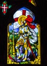 SINTRA, PORTUGAL: Saint George - vitrage window icon in Pena Pal