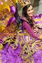 Sinulog dancer with beautiful purple costume