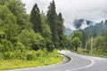 Sinuous Road in Mountains