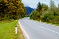 Sinuous road through the mountains