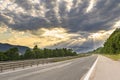 Sinuous Road in Summer Day