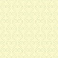 Sinuous seamless pattern with hearts