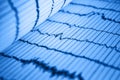 Sinus Heart Rhythm On Electrocardiogram Record Paper Showing Normal P Wave, PR and QT Interval and QRS Complex.