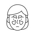 sinus problems line icon vector illustration Royalty Free Stock Photo
