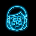 sinus problems neon glow icon illustration