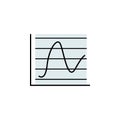 Sinusoid graph finance outline icon. Element of finance illustration icon. signs, symbols can be used for web, logo Royalty Free Stock Photo