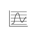 Sinusoid graph finance outline icon. Element of finance illustration icon. signs, symbols can be used for web, logo, mobile app, Royalty Free Stock Photo