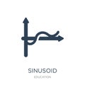 sinusoid icon in trendy design style. sinusoid icon isolated on white background. sinusoid vector icon simple and modern flat