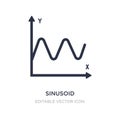 sinusoid icon on white background. Simple element illustration from Education concept