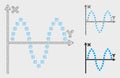 Sinusoid Plot Vector Mesh Wire Frame Model and Triangle Mosaic Icon Royalty Free Stock Photo