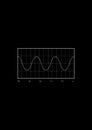 Sinusoid t-shirt and apparel design with a diagram with the sinusoid signal on grid background and title SIGNAL. The