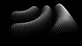 Sinusoidal formula distortion sine wave and waveform. Graph of a 3d function space in three-dimensional coordinates. Science