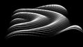 Sinusoidal formula distortion sine wave and waveform. Graph of a 3d function space in three-dimensional coordinates. Science