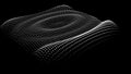 Sinusoidal formula distortion sine wave and waveform. Graph of a 3d function space in three-dimensional coordinates. Science