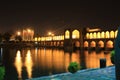 Sio-se-pol bridge in esfahan, iran, evening Royalty Free Stock Photo
