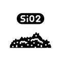 sio2 semiconductor manufacturing glyph icon vector illustration