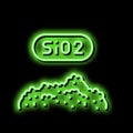 sio2 semiconductor manufacturing neon glow icon illustration
