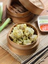 Siomay ayam, steamed dumpling dimsum with the main ingredients of chicken and shrimp Royalty Free Stock Photo