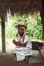 Siona shaman in the Cuyabeno Wildlife Reserve