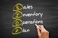 SIOP - Sales Inventory Operations Plan, acronym business concept on blackboard Royalty Free Stock Photo