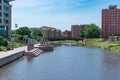 Sioux Falls South Dakota along the Big sioux River Royalty Free Stock Photo