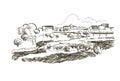 Sioux Falls South Dakota usa America vector sketch city illustration line art