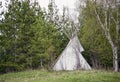 Sioux Teepee beside the Birch