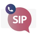 Sip message. Text message. Dialog, chat speech bubble. Communication box. Vector illustration. Royalty Free Stock Photo