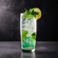 Refreshing Mint Lime Drink Royalty Free Stock Photo