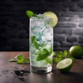 Refreshing Mint Lime Drink Royalty Free Stock Photo