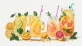 Sip of Sunshine Celebrating National Lemonade Day with a Vibrant Straw Illustration.AI Generated