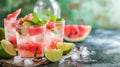 Sip the Tropical Delight: Indulge in the Exquisite Brazilian Caipirinha with Watermelon, CachaÃÂ§a, an