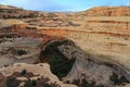 Natural Bridges National Monument, Utah, Sipapu Bridge and Anderson Canyon in Evening Light, Southwest, USA Royalty Free Stock Photo