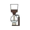 Siphon coffee maker icon, vector illustration