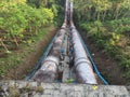 Siphon water bridge using 2 giant pipes from the Dutch colonial heritage