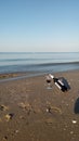 Sipping wine on the beach