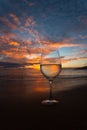 Sipping wine on the Kihei shoreline
