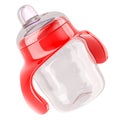 Sippy Cup and Training Cup for Baby, Soft Spout, Non-spill. 3D rendering