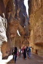 Siq canyon in Petra